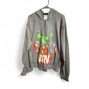 Disney Charcoal Gray Zip-Up Jacket